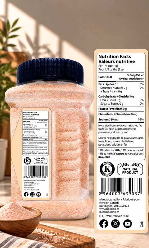 Pink Salt Fine Grain Jar 1.25 Kg (1-Pack)