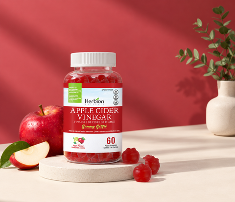 Herbion Apple Cider Vinegar gummy close up
