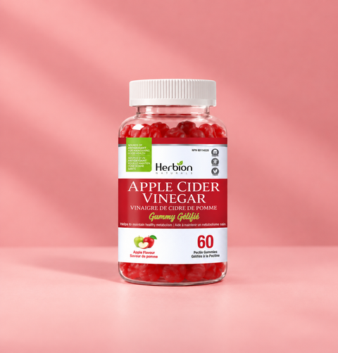 Herbion Apple Cider Vinegar Gummies supplement facts label