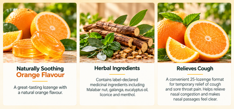 Herbion Orange lozenges promotional information