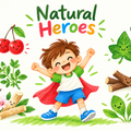 Natural heroes ingredient illustration