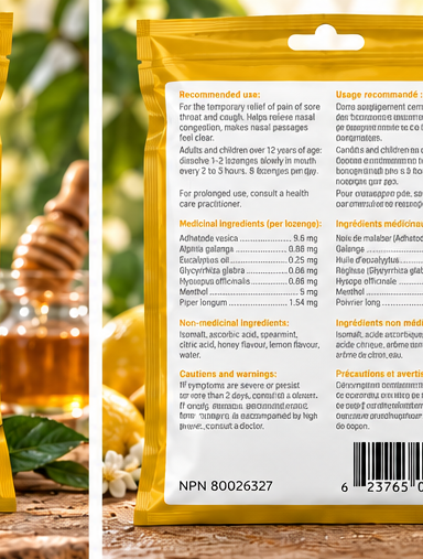Back pack — Honey-Lemon Cough Lozenges