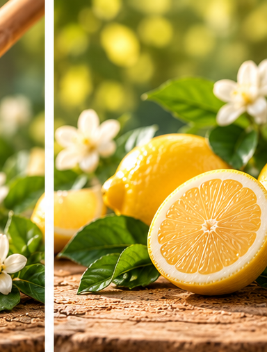 Fresh lemons product lifestyle