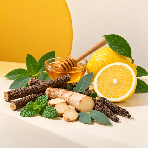 Honey lemon botanical ingredient composition