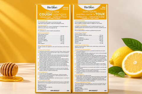 Original English and French bilingual product information label