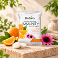 Front pouch of Herbion Immunity Lozenges Orange Flavour