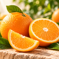 Fresh oranges and orange slices — Herbion Immunity Lozenges Orange Flavour