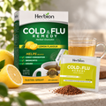 Herbion Cold and Flu Lemon carton and sachet